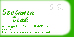 stefania deak business card